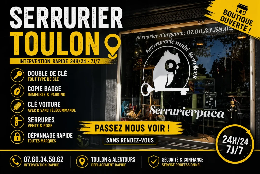 serrurier toulon intervention rapide
